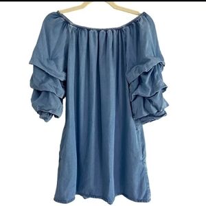 Zara mini denim dress